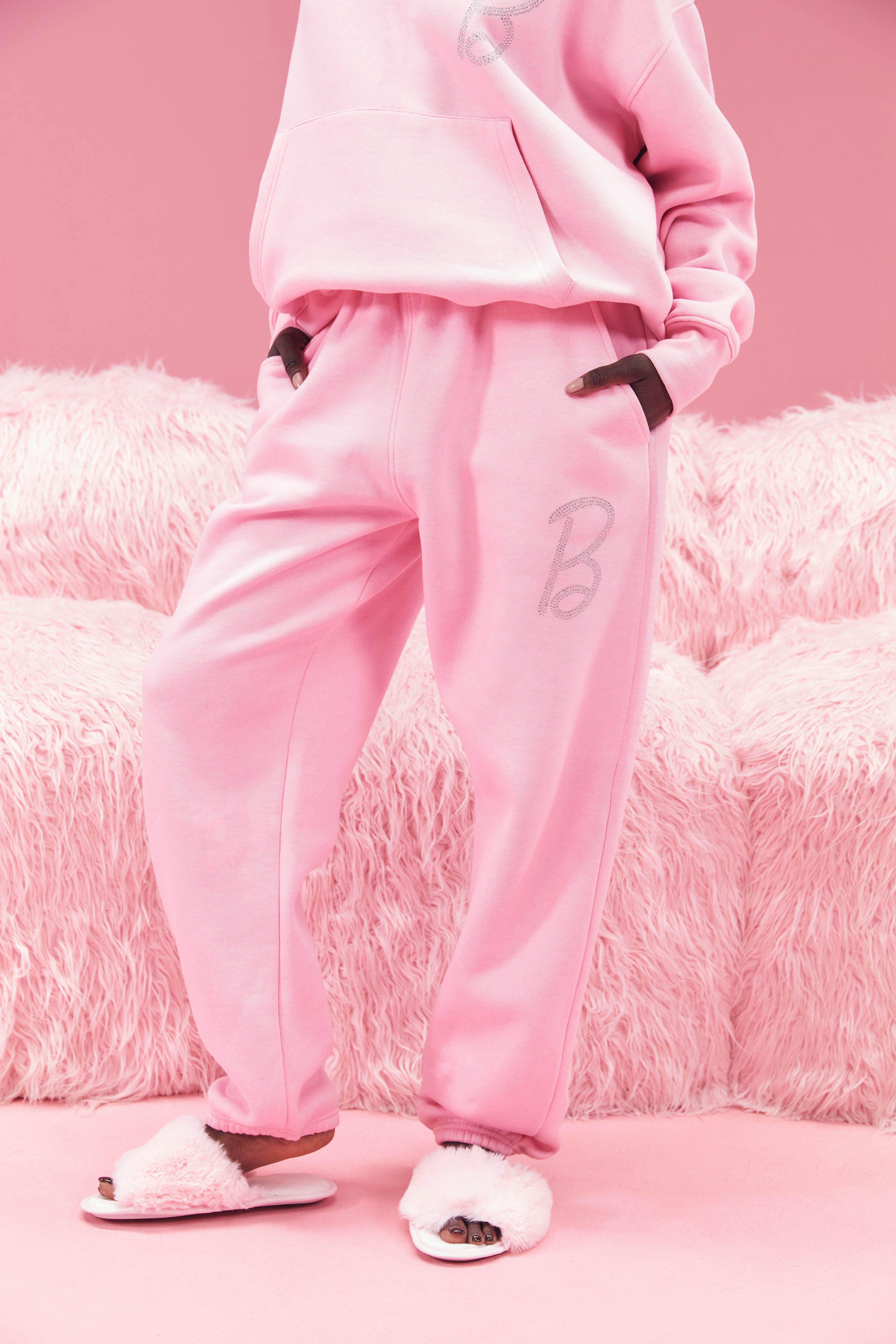 Boohoo discount pink joggers